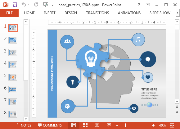 Detail Template Powerpoint Mind Map Nomer 35