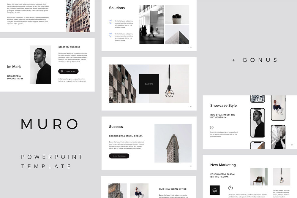 Detail Template Powerpoint Minimal Nomer 2