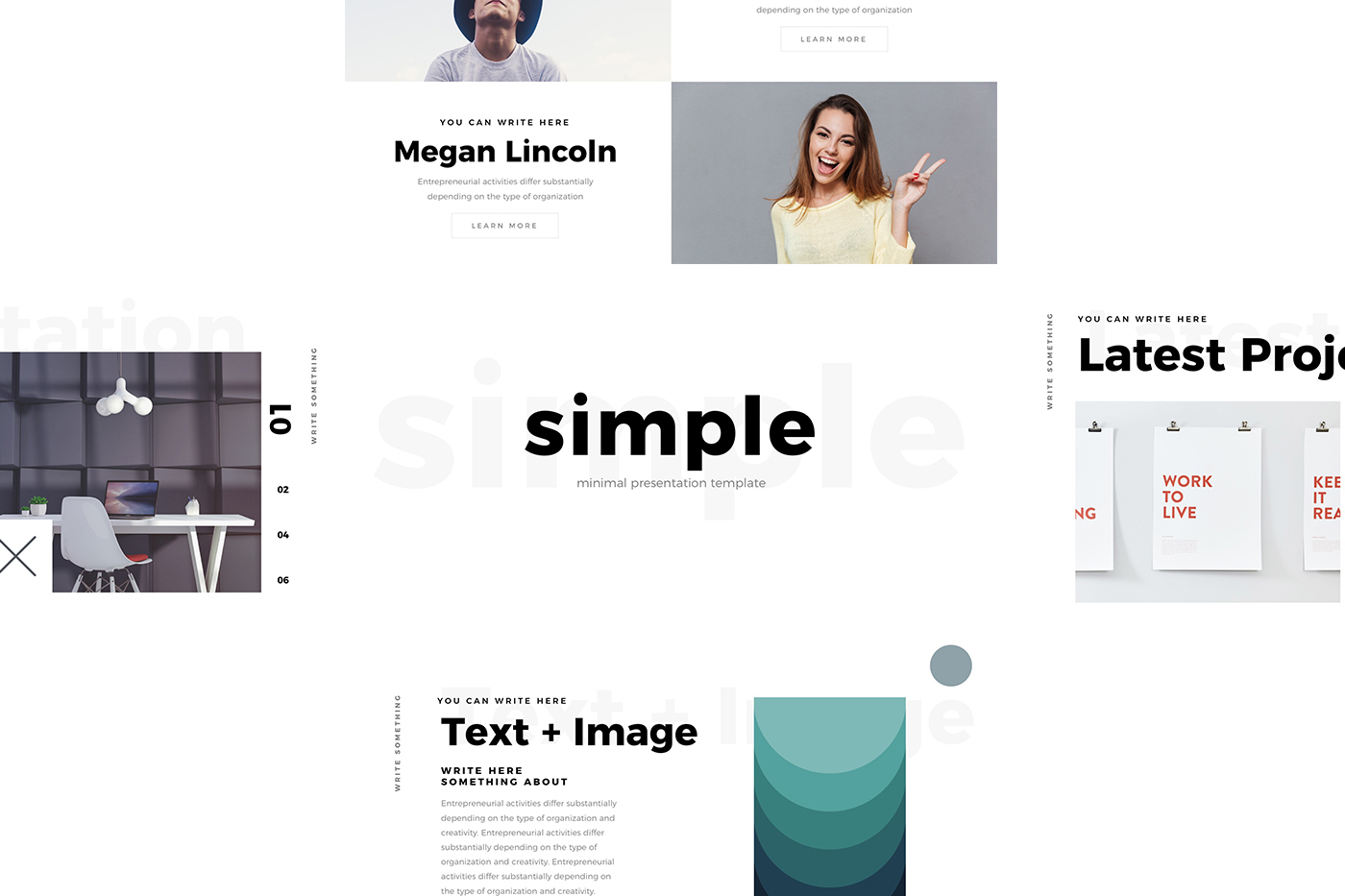 Detail Template Powerpoint Minimal Nomer 11