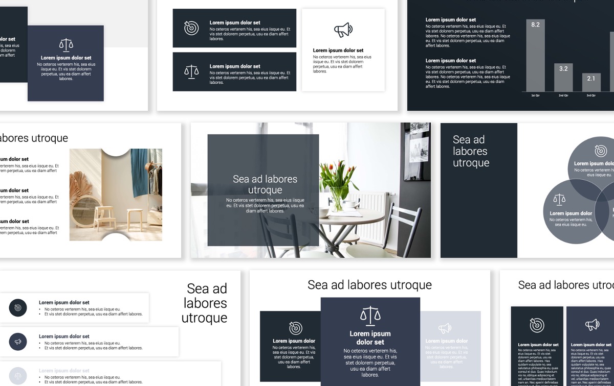 Detail Template Powerpoint Minimal Nomer 19