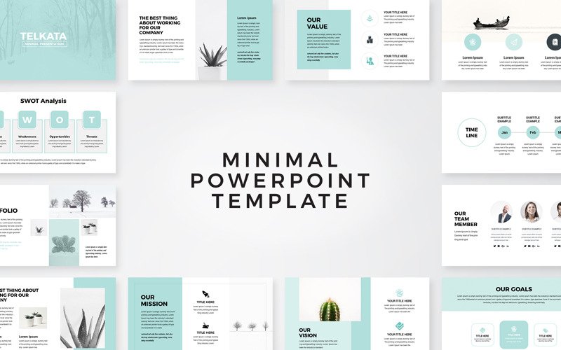 Detail Template Powerpoint Minimal Nomer 21