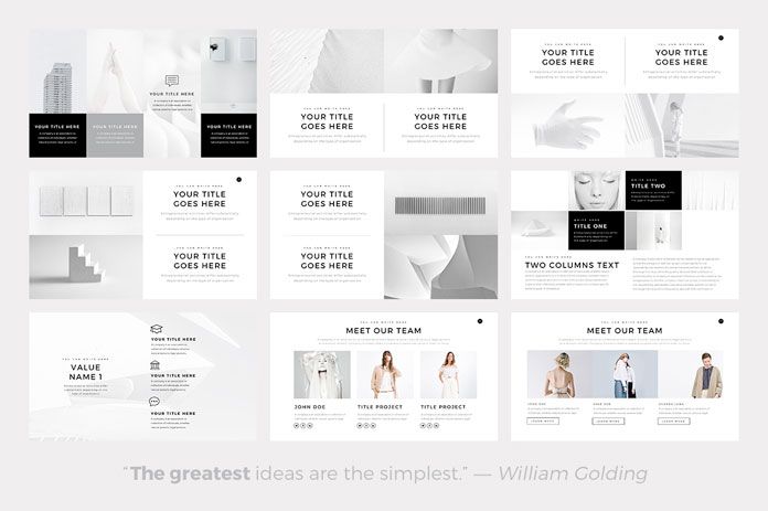 Detail Template Powerpoint Minimal Nomer 23