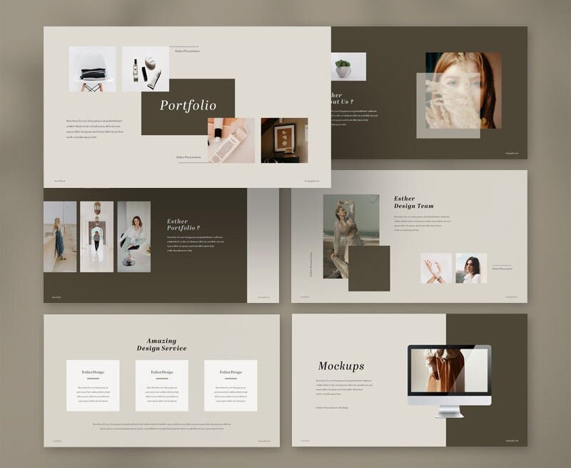 Detail Template Powerpoint Minimal Nomer 24