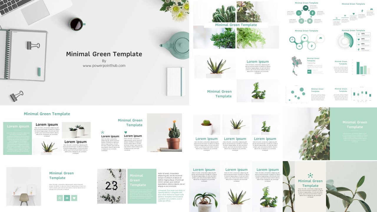 Detail Template Powerpoint Minimal Nomer 32