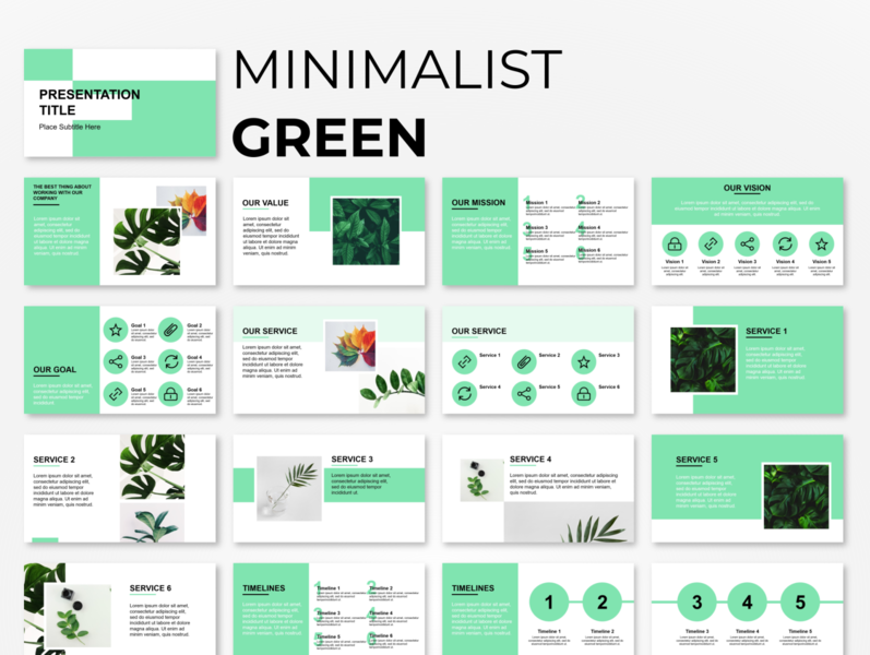 Detail Template Powerpoint Minimal Nomer 36