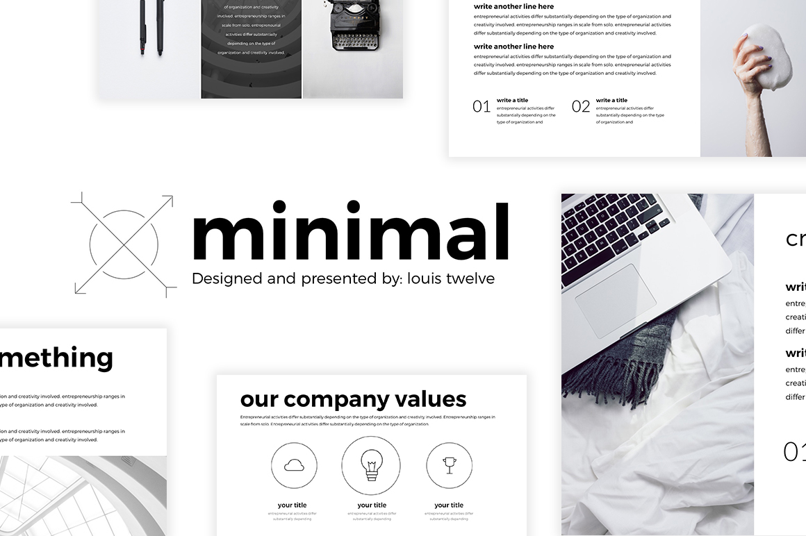 Detail Template Powerpoint Minimal Nomer 4