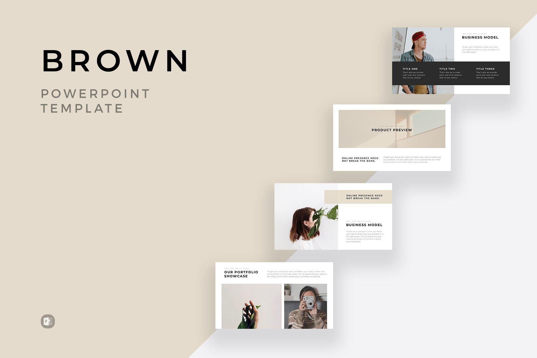 Detail Template Powerpoint Minimal Nomer 44