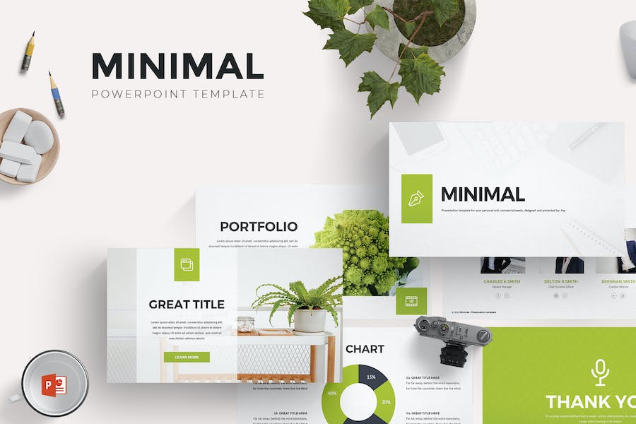Detail Template Powerpoint Minimal Nomer 46