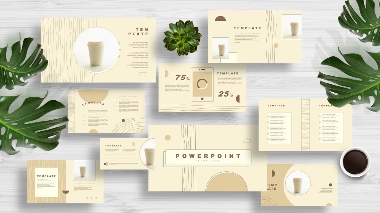 Detail Template Powerpoint Minimal Nomer 50
