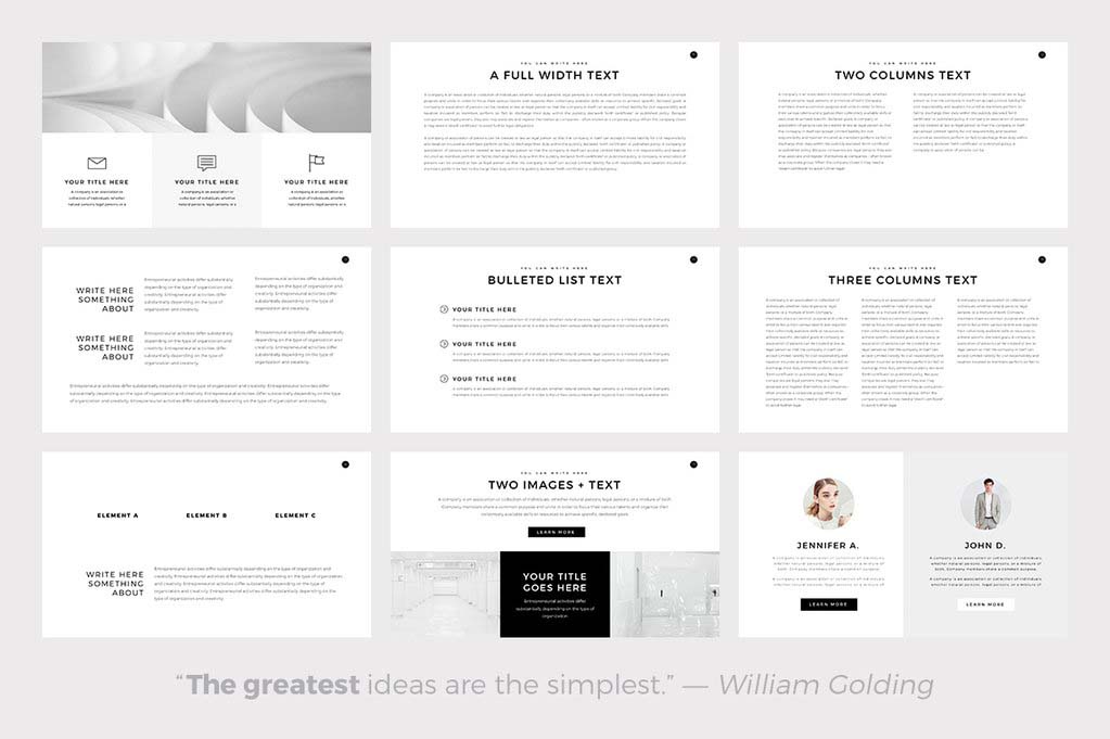 Detail Template Powerpoint Minimal Nomer 51