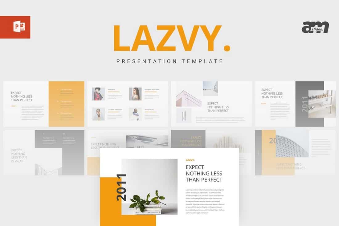 Detail Template Powerpoint Minimal Nomer 52