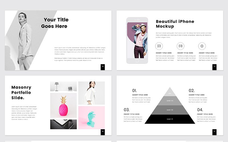 Detail Template Powerpoint Minimal Nomer 5