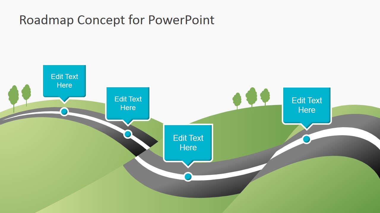Detail Template Powerpoint Road Nomer 14