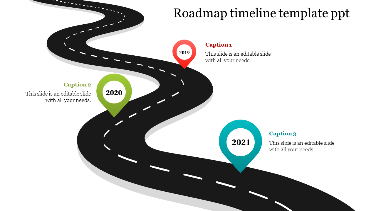 Detail Template Powerpoint Road Nomer 15