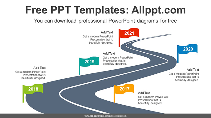 Detail Template Powerpoint Road Nomer 3