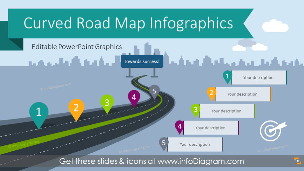 Detail Template Powerpoint Road Nomer 21