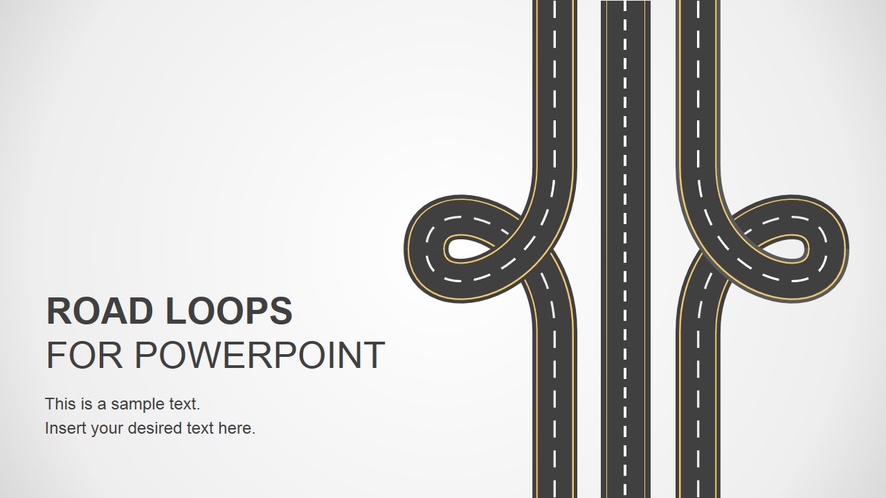 Detail Template Powerpoint Road Nomer 23