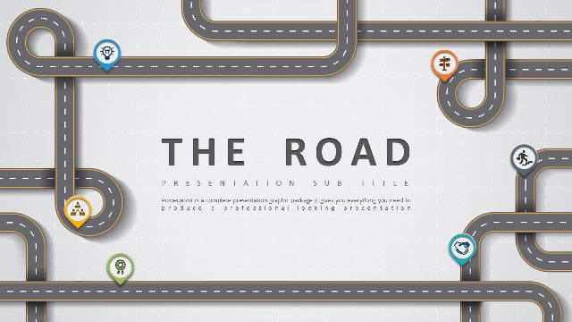 Detail Template Powerpoint Road Nomer 30