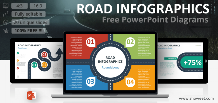 Detail Template Powerpoint Road Nomer 35