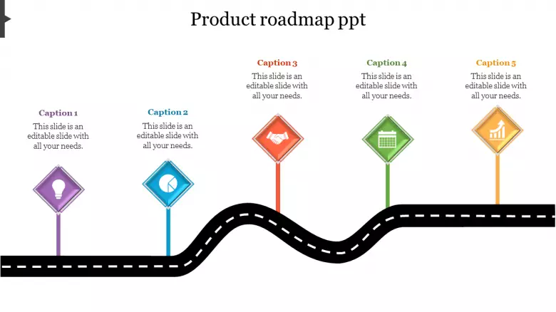 Detail Template Powerpoint Road Nomer 37