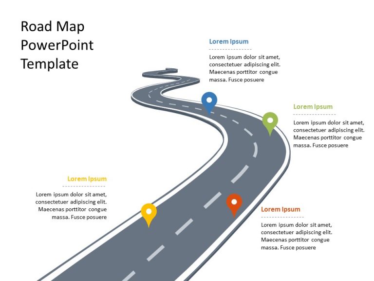 Detail Template Powerpoint Road Nomer 53