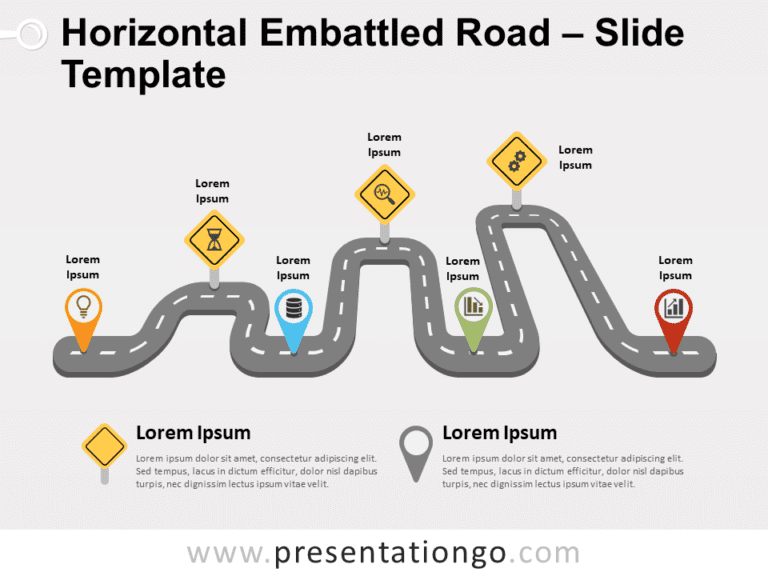 Detail Template Powerpoint Road Nomer 8