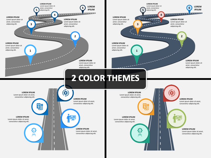 Detail Template Powerpoint Road Nomer 9