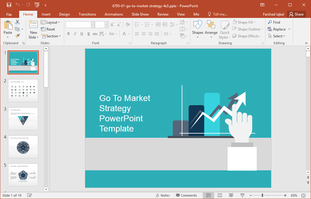 Detail Template Powerpoint Strategy Nomer 42