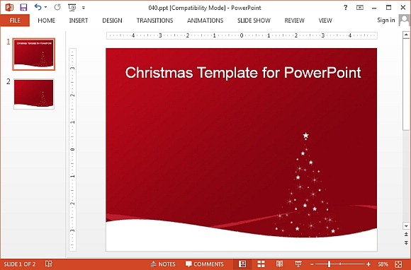 Detail Template Powerpoint Tema Natal Nomer 46