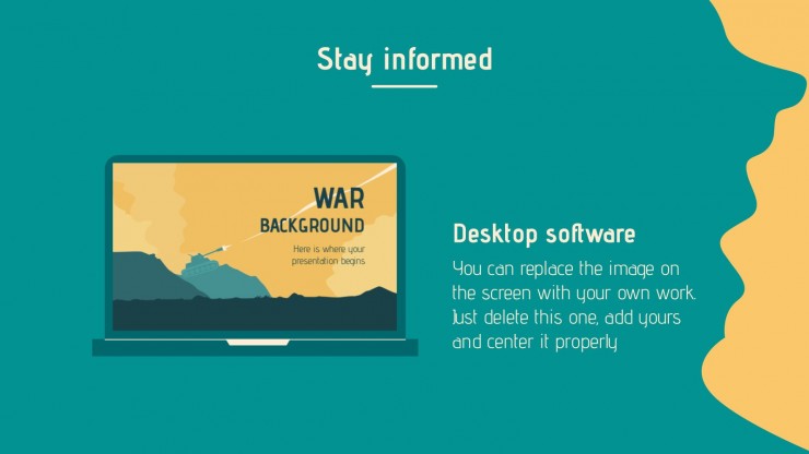 Detail Template Powerpoint War Nomer 29