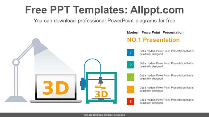 Detail Template Ppt 3d Free Nomer 17