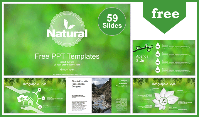 Template Ppt Green Nature - KibrisPDR