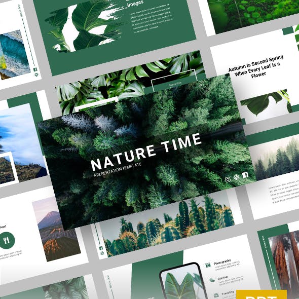 Detail Template Ppt Green Nature Nomer 31