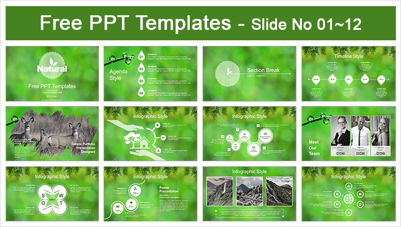 Detail Template Ppt Green Nature Nomer 37