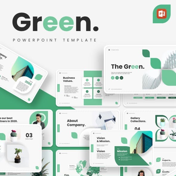 Detail Template Ppt Green Nature Nomer 49