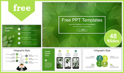 Detail Template Ppt Green Nature Nomer 5