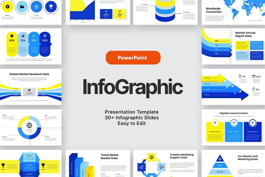 Detail Template Ppt Infografis Nomer 50