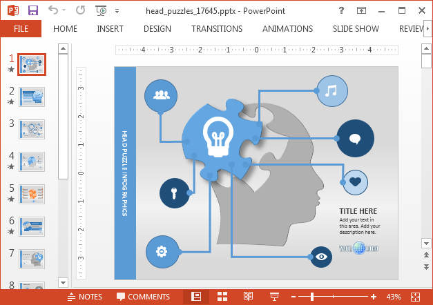 Detail Template Ppt Mind Map Gratis Nomer 35