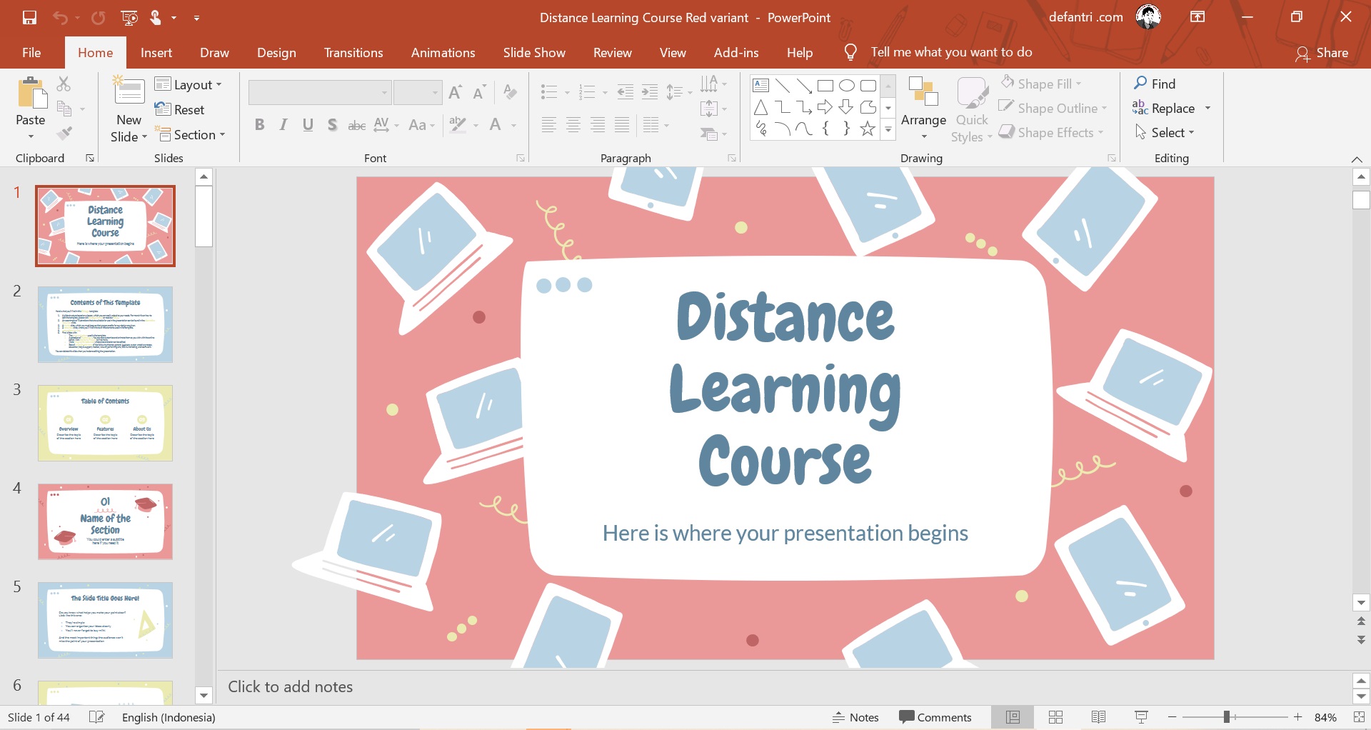 Detail Template Ppt Pembelajaran Nomer 3