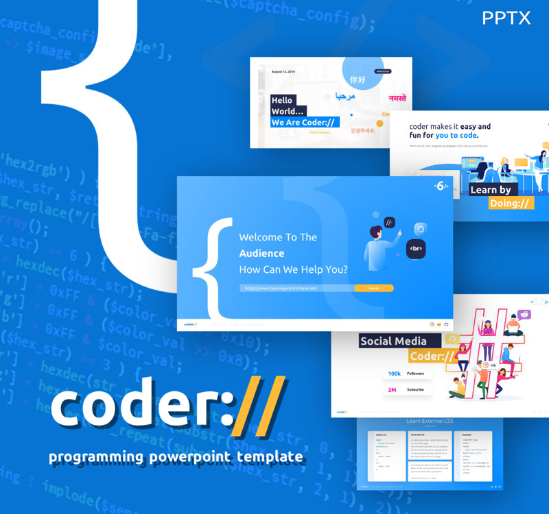 Detail Template Ppt Programming Nomer 36