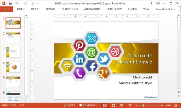 Detail Template Ppt Social Nomer 26