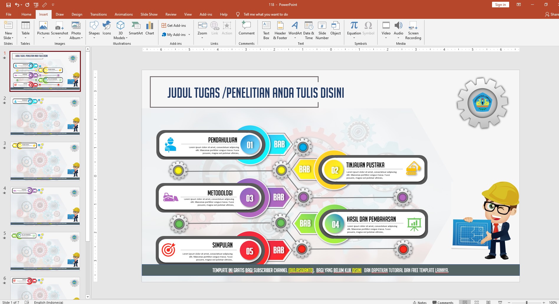 Detail Template Ppt Telkom Nomer 40