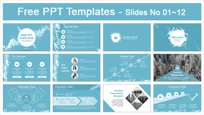 Detail Template Ppt Water Nomer 6