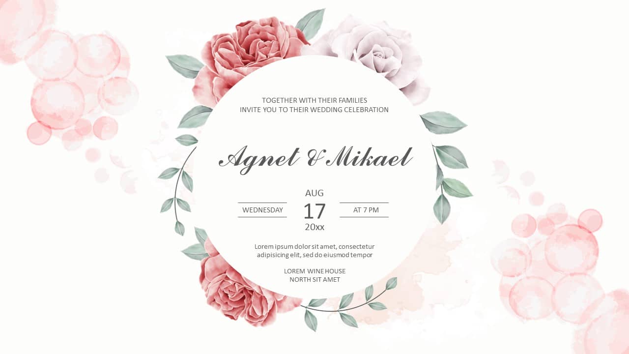 Detail Template Ppt Wedding Invitation Nomer 14