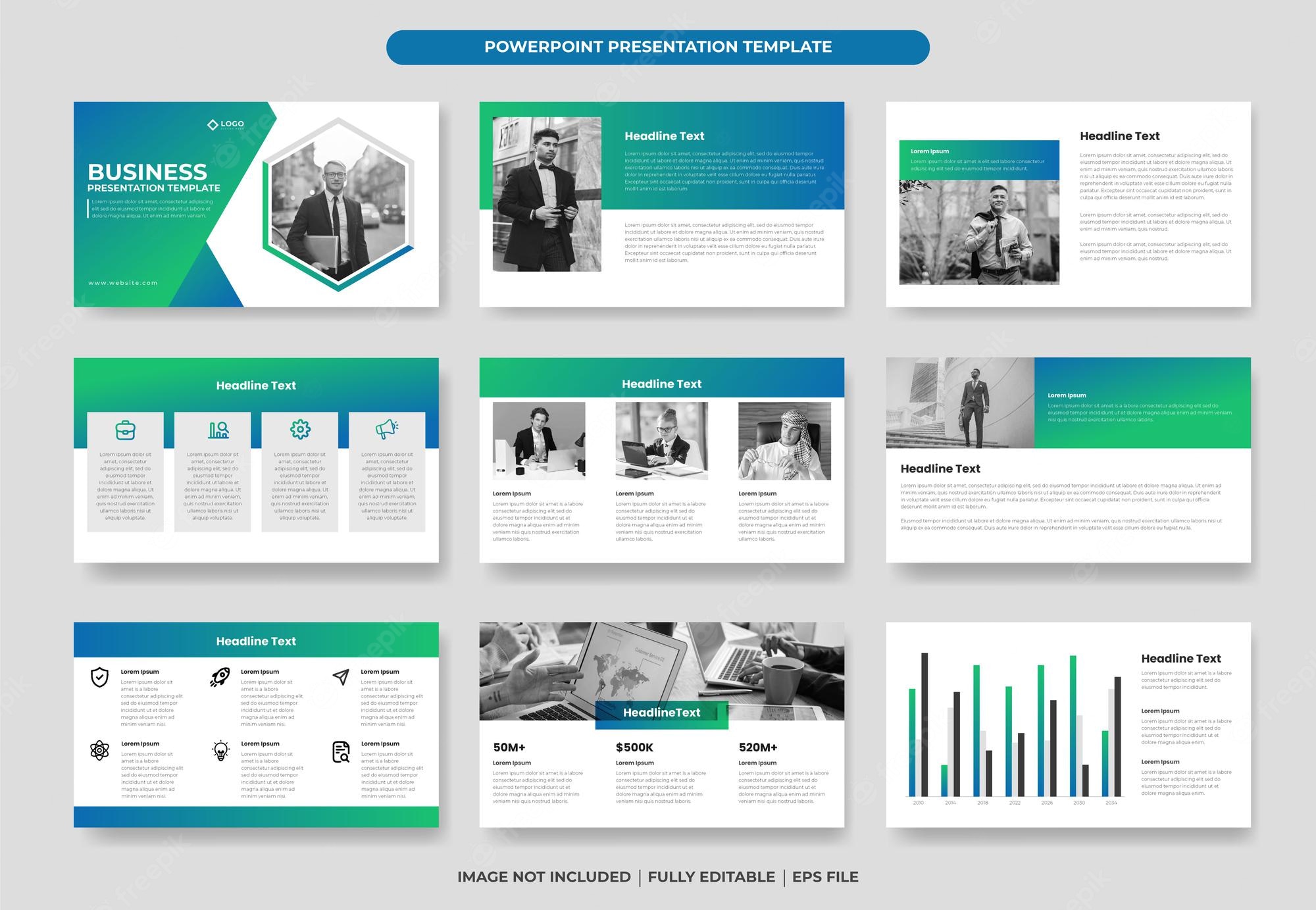 Detail Template Presentation Business Nomer 20