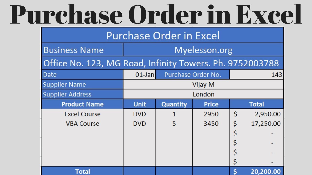 Detail Template Purchase Order Xls Nomer 26