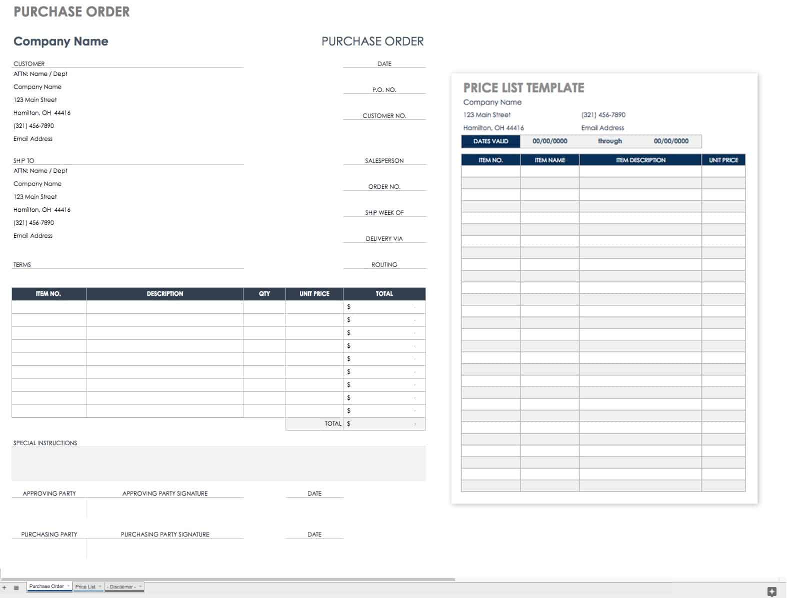 Detail Template Purchase Order Xls Nomer 51