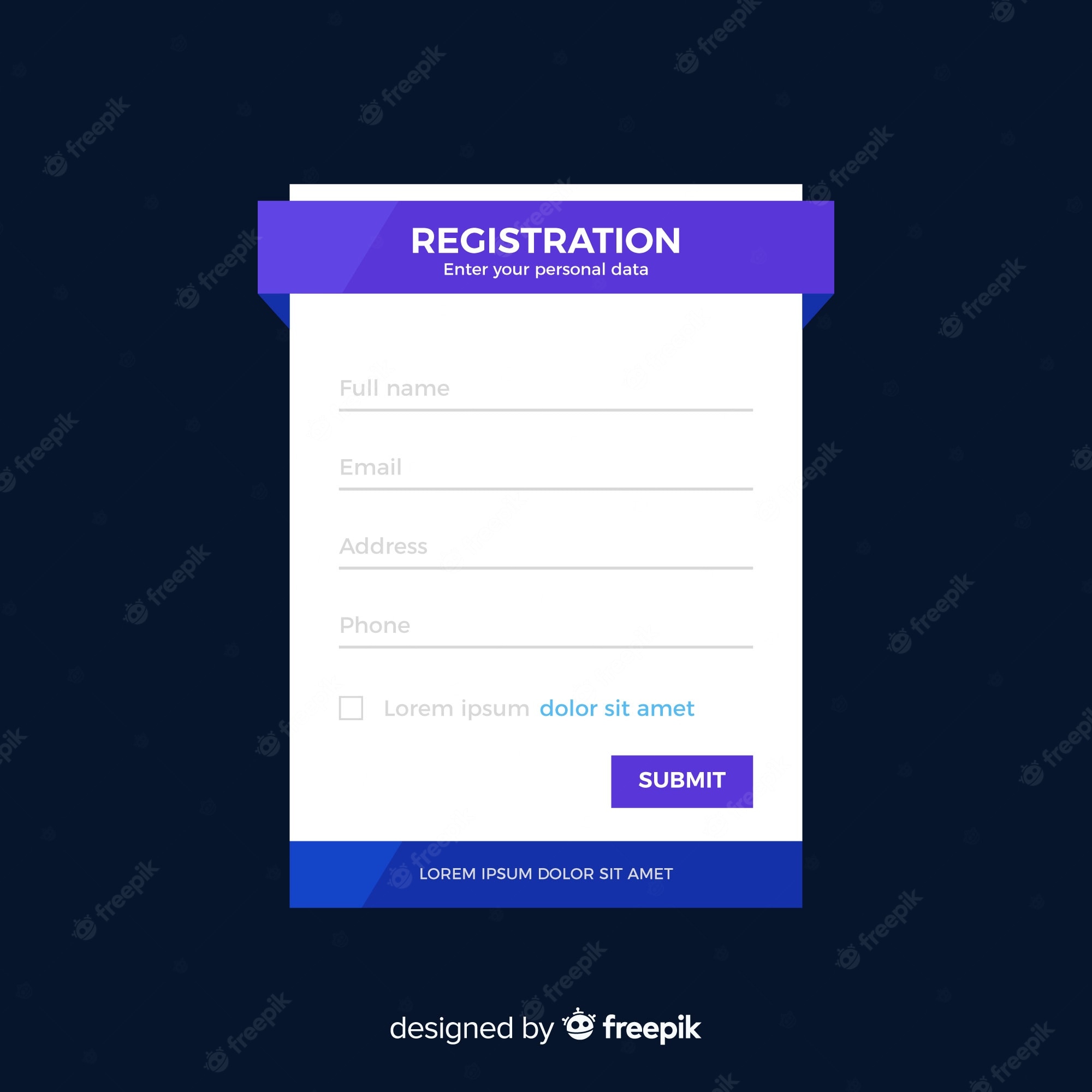 Detail Template Registration Form Free Nomer 30