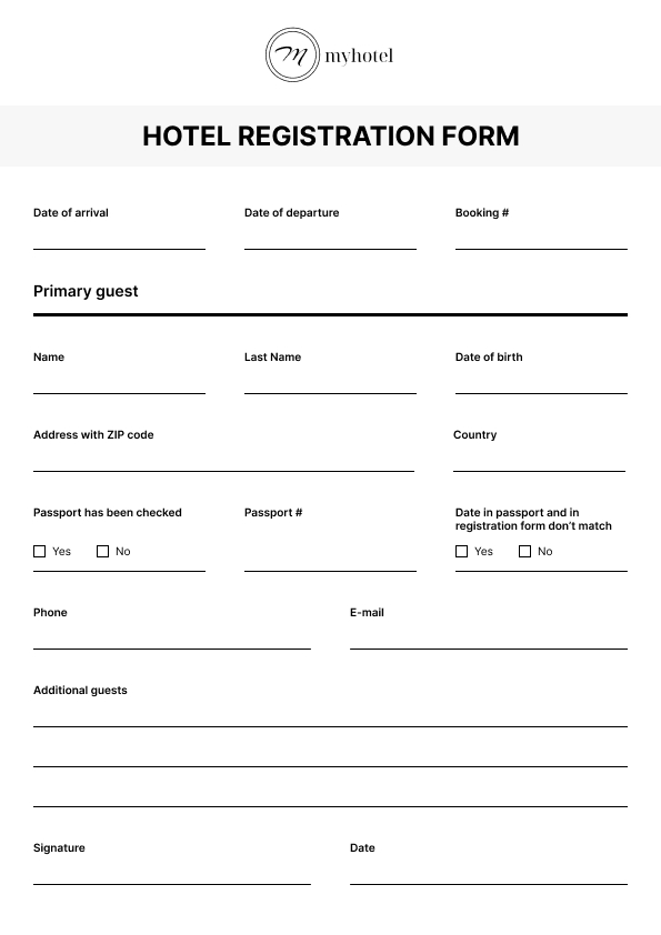 Detail Template Registration Form Free Nomer 33