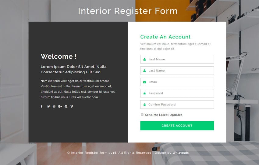 Detail Template Registration Form Free Nomer 47